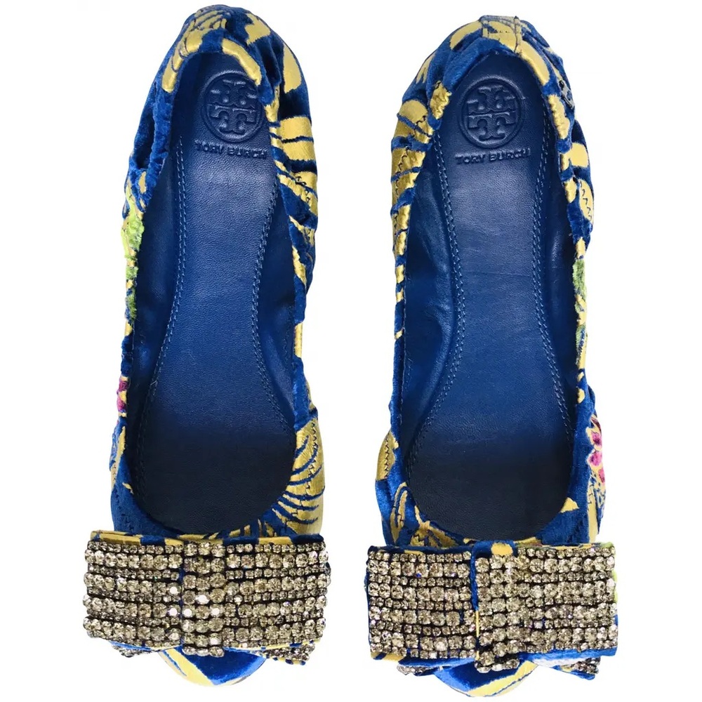 Tory Burch Viola Rare Embellished Bow Ballet Flat